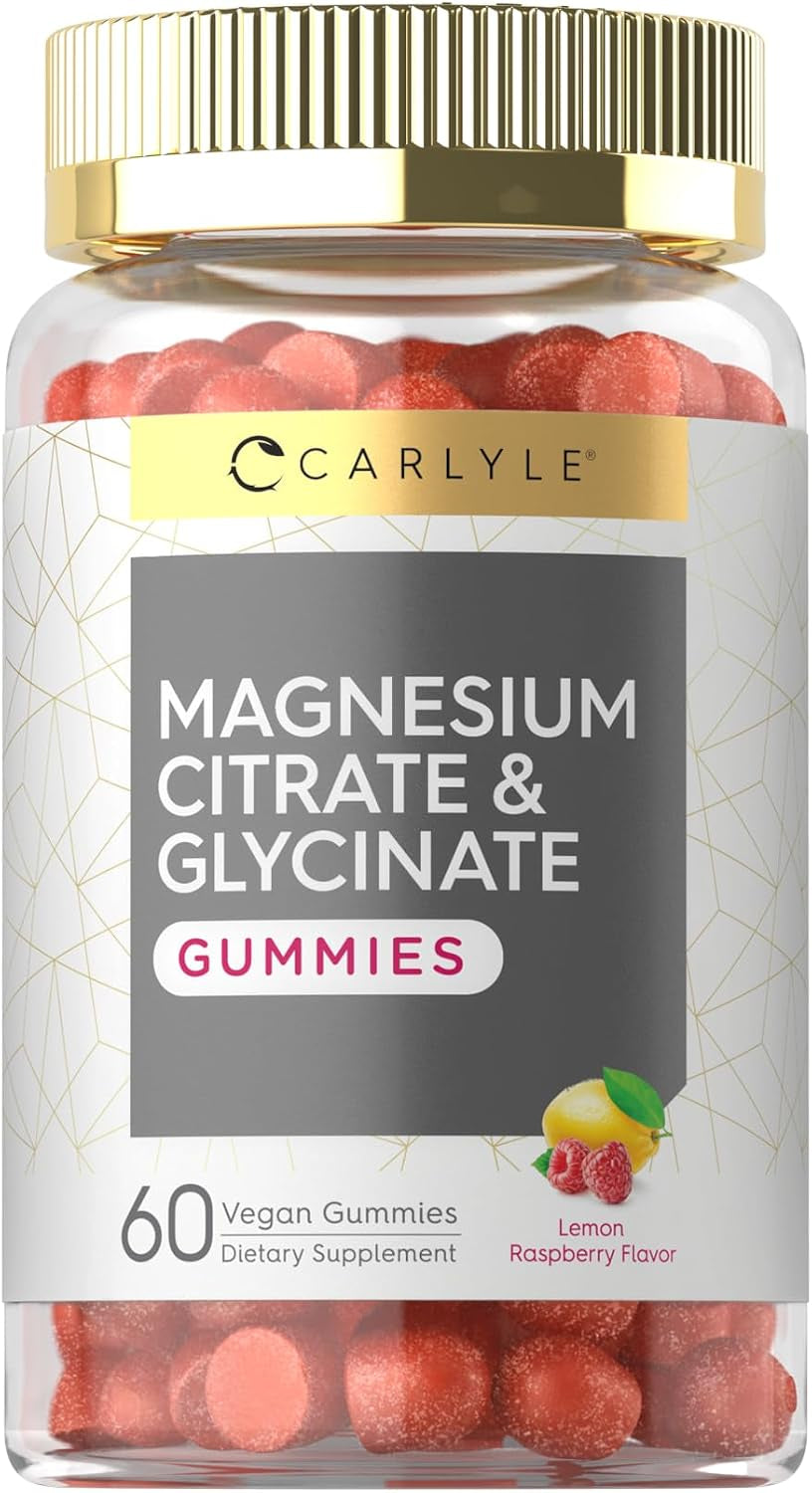 Magnesium Citrate Supplement Gummies | 960Mg | 60 Count | Lemon Raspberry Flavor | Vegan for Women and Men | Non-Gmo & Gluten Free