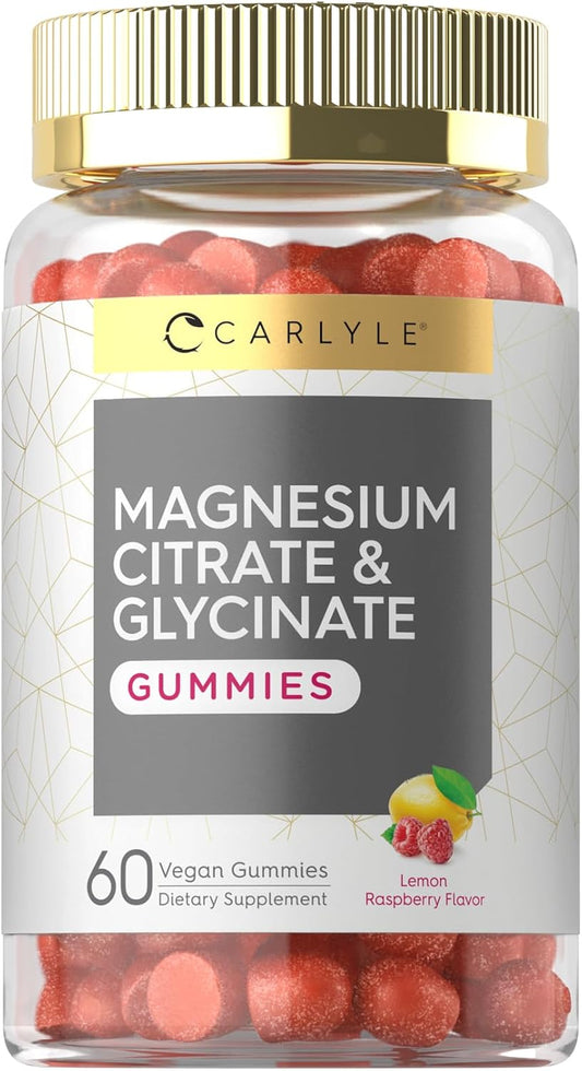 Magnesium Citrate Supplement Gummies | 960Mg | 60 Count | Lemon Raspberry Flavor | Vegan for Women and Men | Non-Gmo & Gluten Free