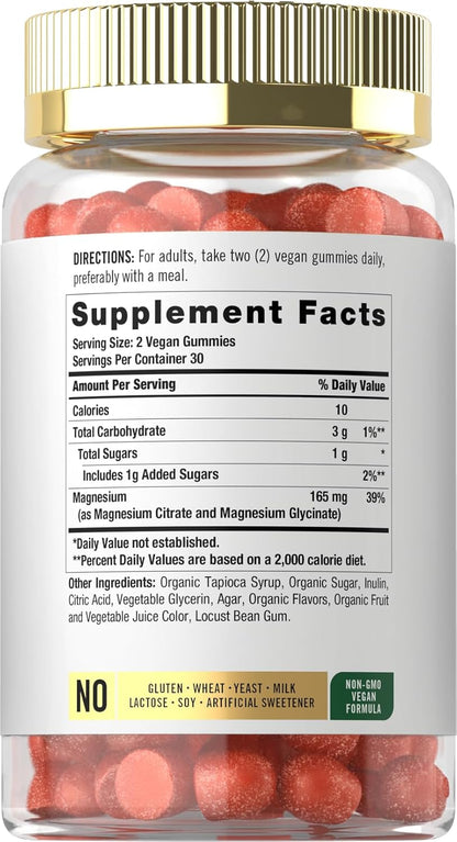 Magnesium Citrate Supplement Gummies | 960Mg | 60 Count | Lemon Raspberry Flavor | Vegan for Women and Men | Non-Gmo & Gluten Free